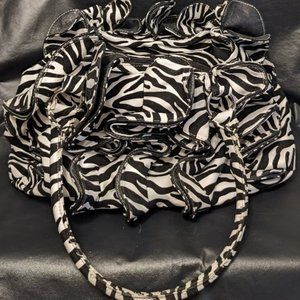 Ruffled Zebra Purse